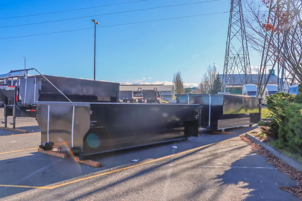 Roll-off dumpster ready for waste disposal at job site for Residential Dumpster Rental in Ramona